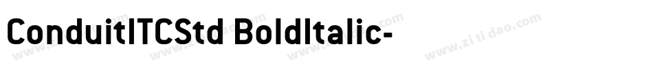 ConduitITCStd BoldItalic字体转换